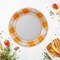 8 Count Orange Plaid Paper Dessert Plates 7 Inch for Fall and Party Tableware